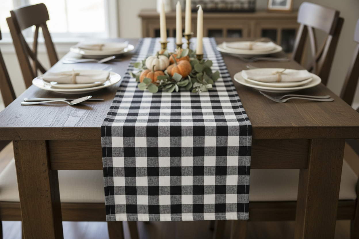 Buffalo Check Table Runner Lifestyle