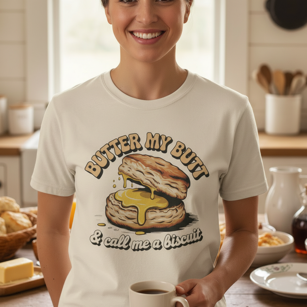 Butter My Butt Tee - Cropped