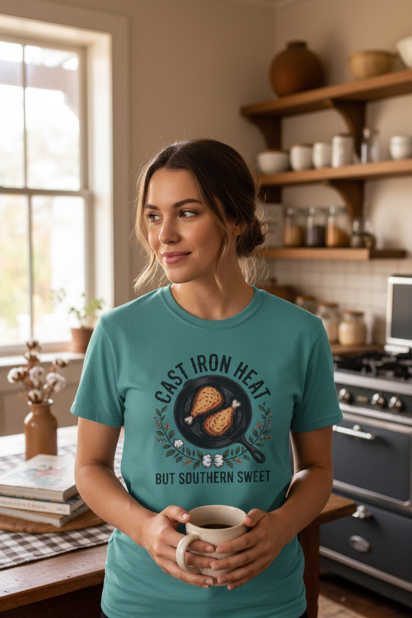Cast Iron Heat But Southern Sweet Tee Mockup