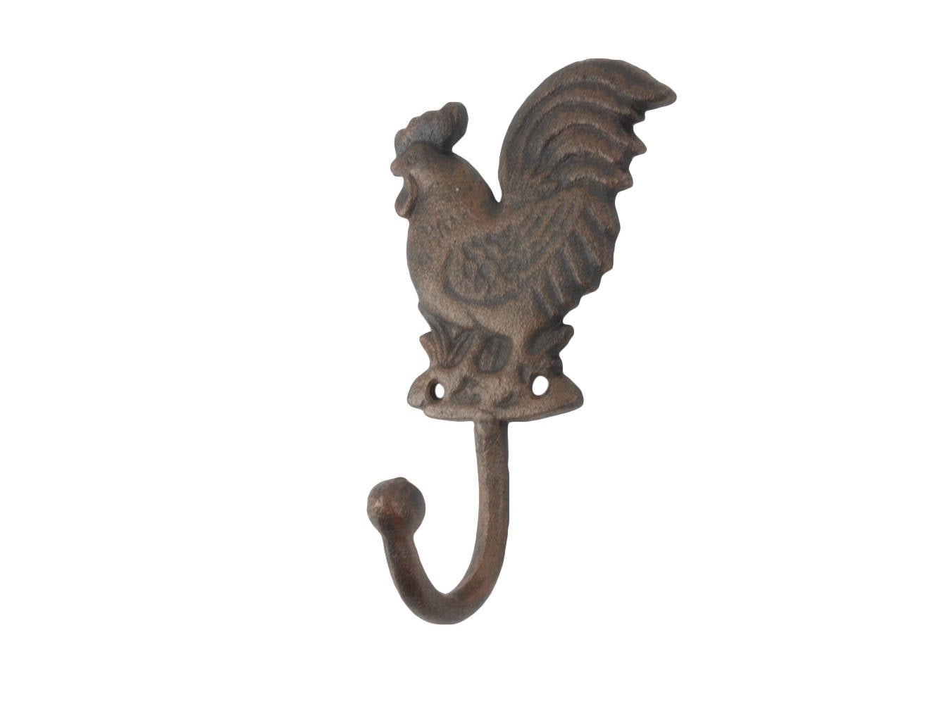 Rustic Copper Cast Iron Rooster Hook 7"