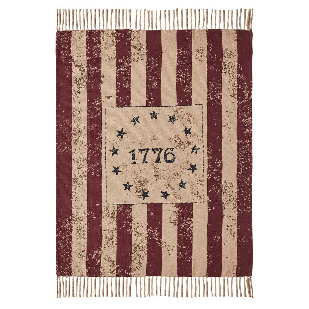 1776 Patriotic Woven Throw Blanket 50x60"
