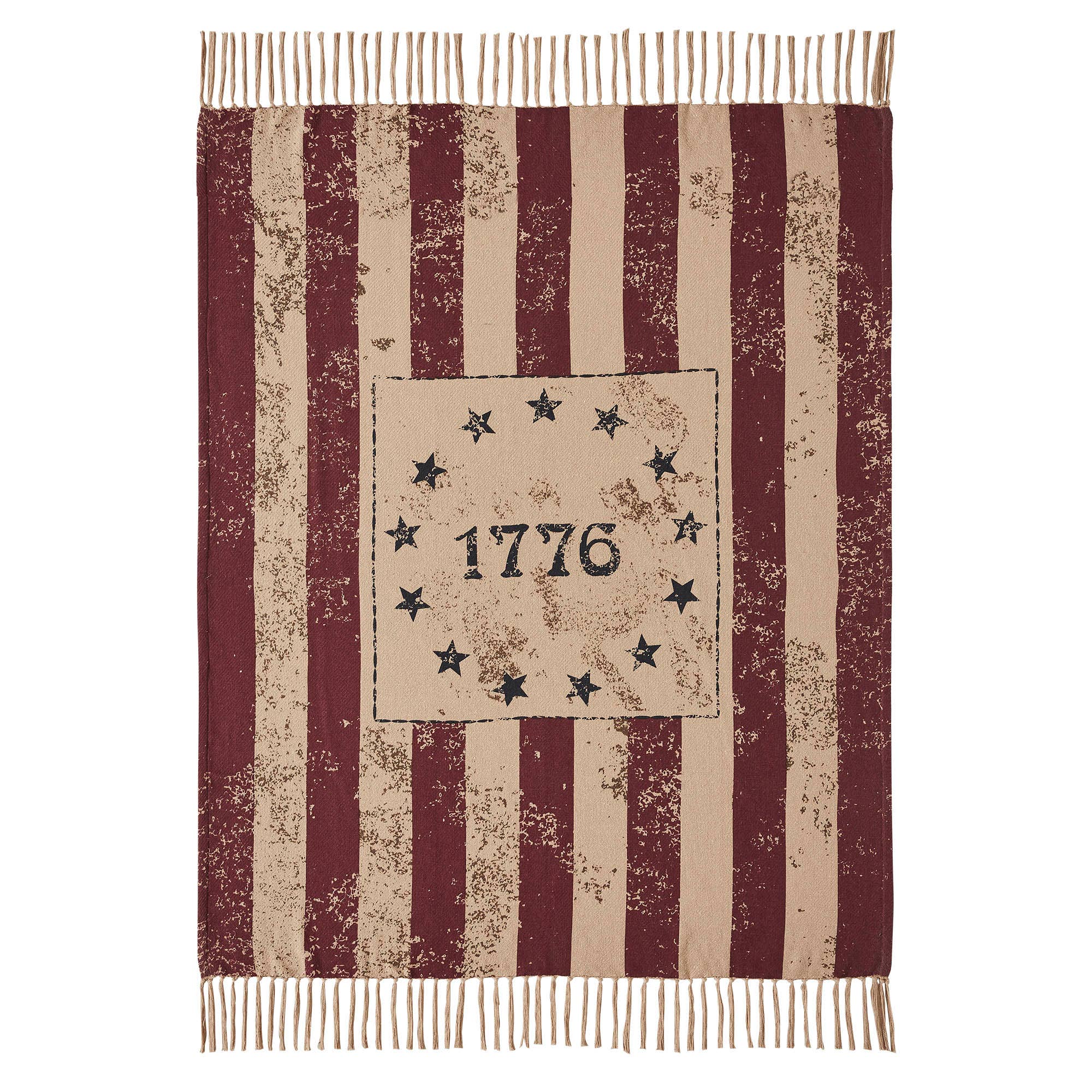 1776 Patriotic Woven Throw Blanket 50x60"