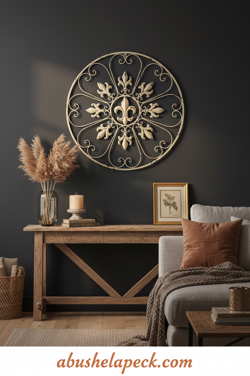 Circular Fleur-de-Lis Wall Decor