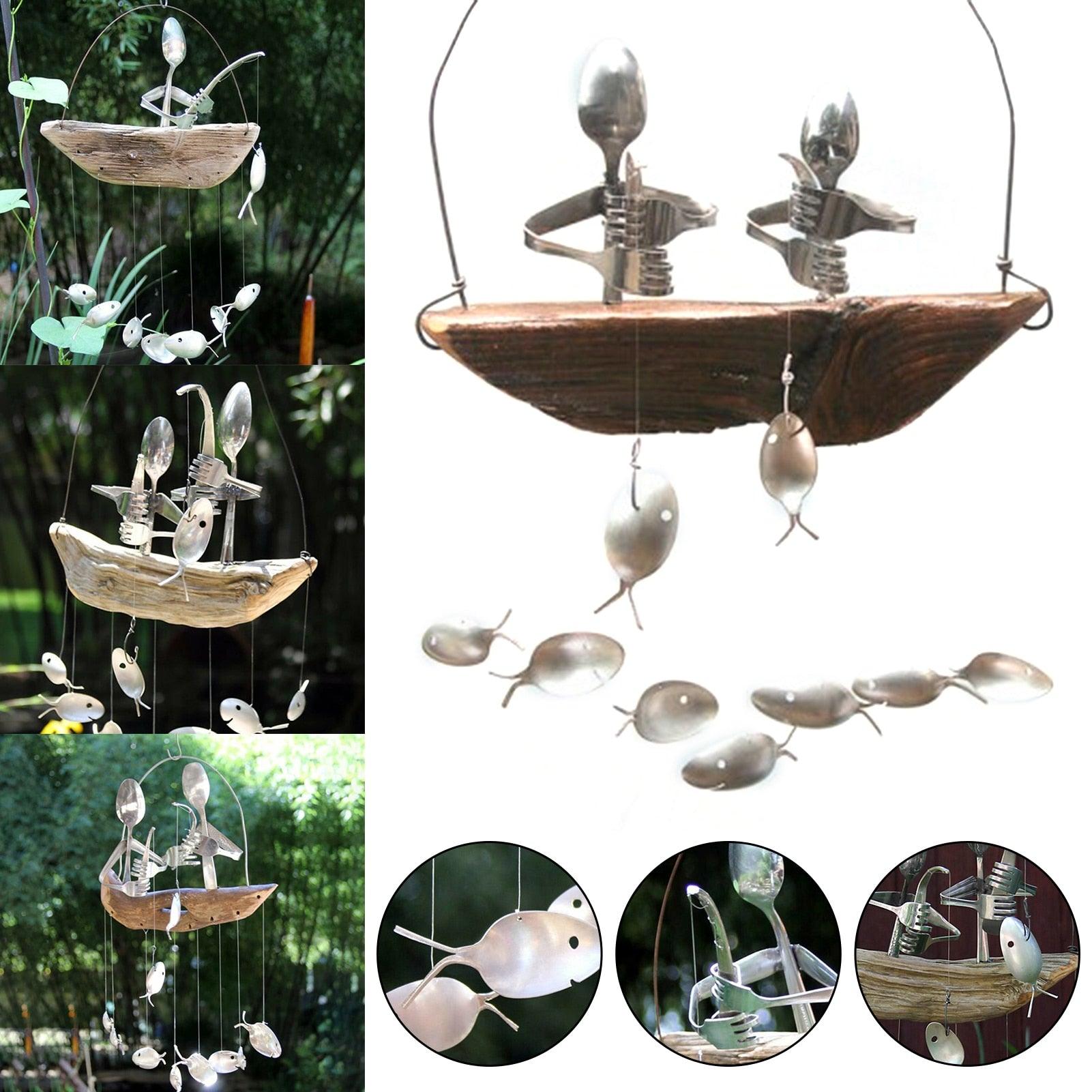 Painted Tropical Fish Wind Chime Mobile