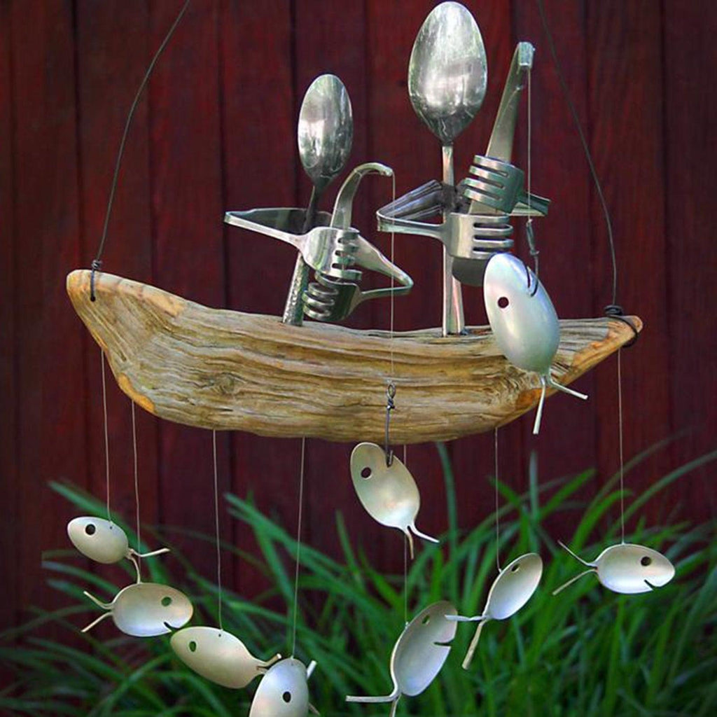Painted Tropical Fish Wind Chime Mobile