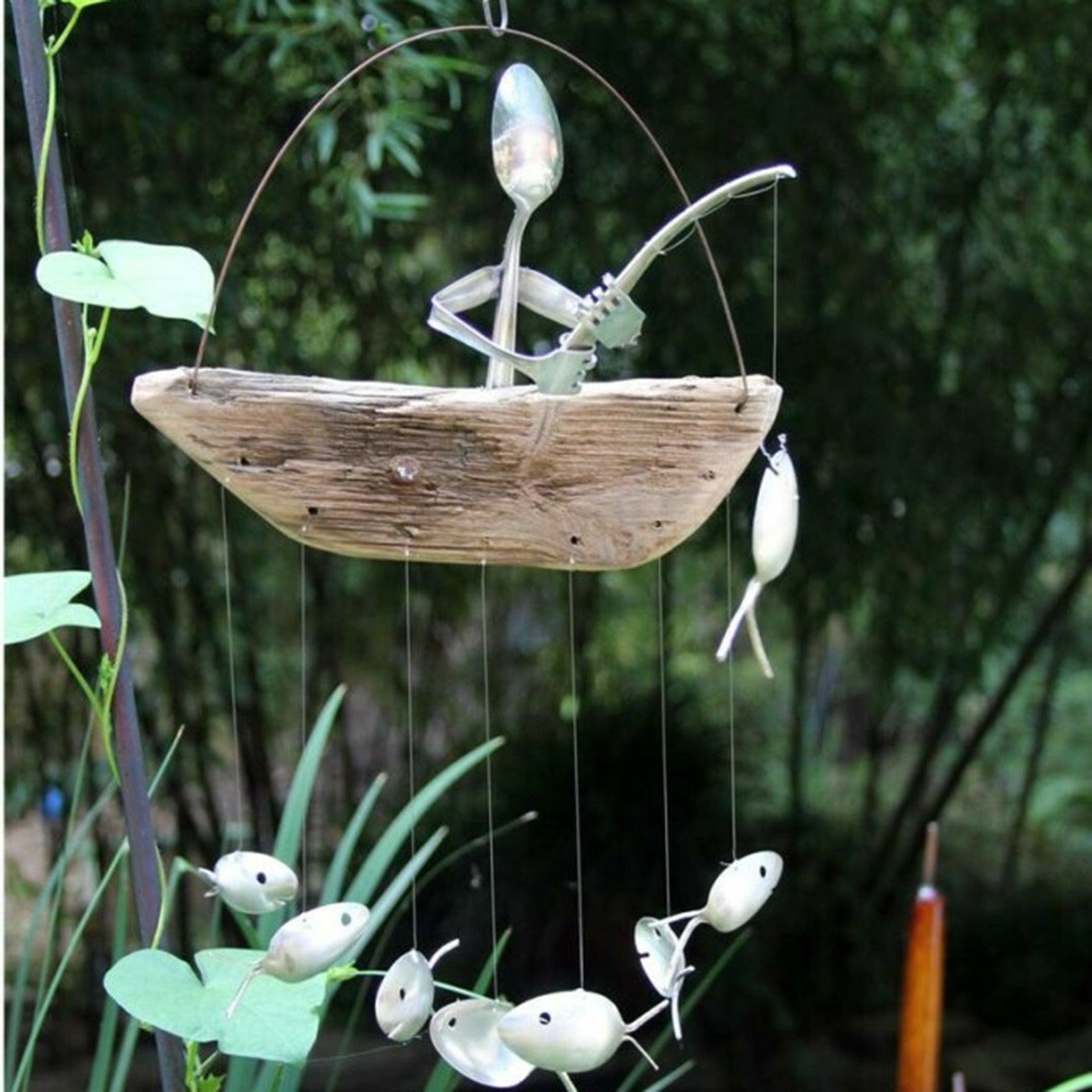 Painted Tropical Fish Wind Chime Mobile