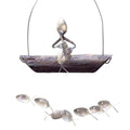 Painted Tropical Fish Wind Chime Mobile