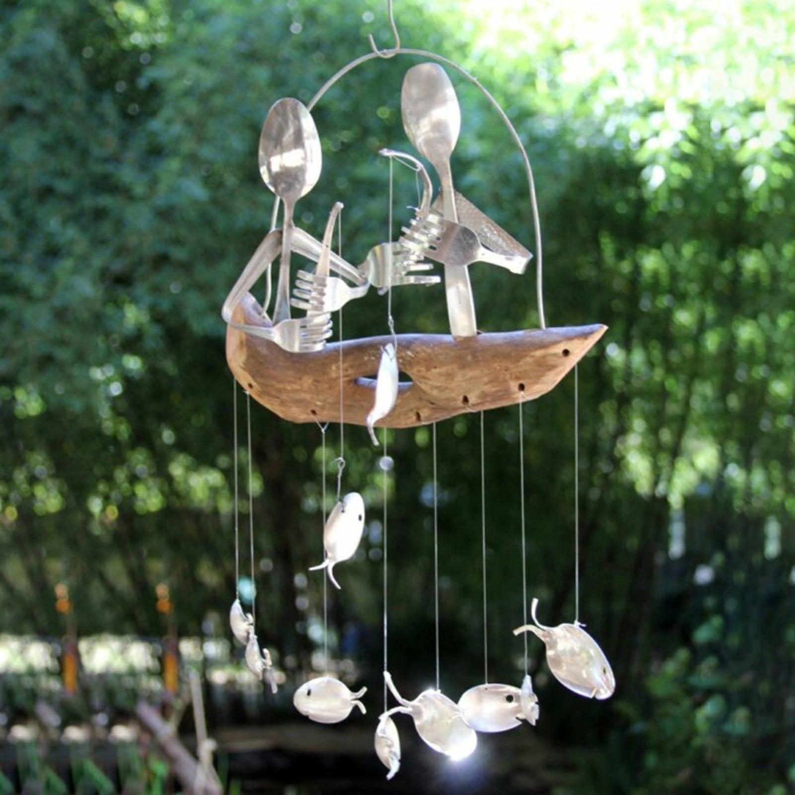 Painted Tropical Fish Wind Chime Mobile