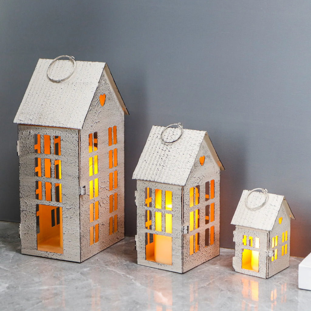 Village Farmhouse Candle Holders – Set of 3