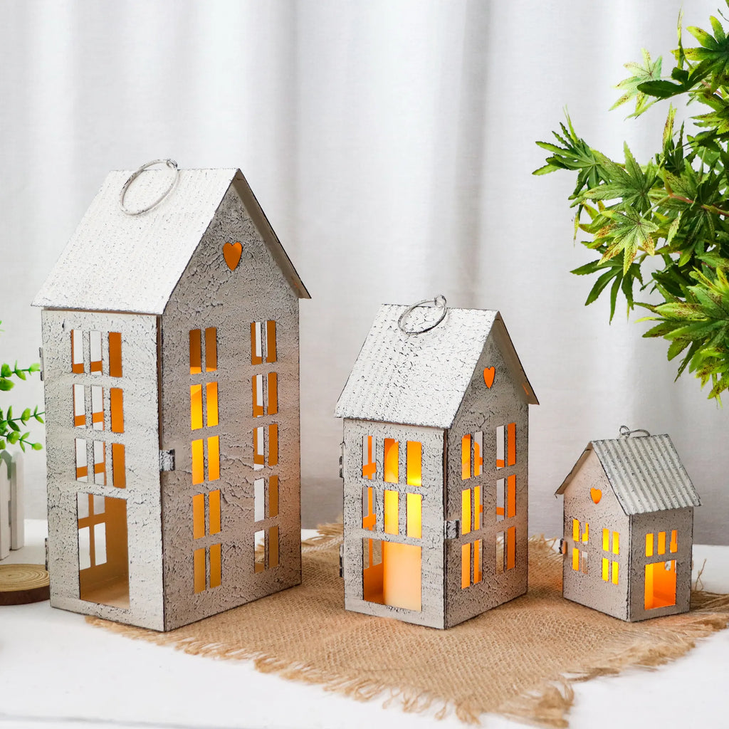 Village Farmhouse Candle Holders – Set of 3