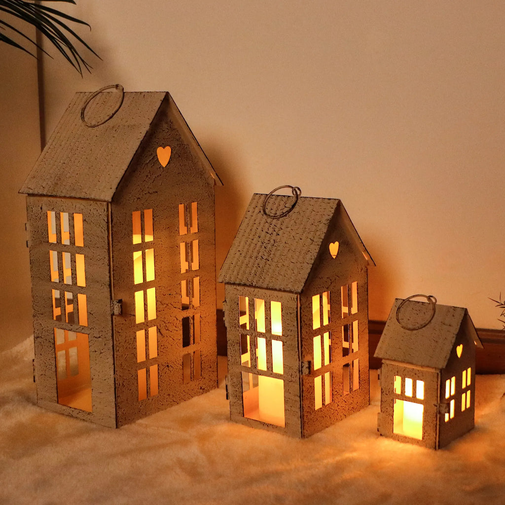 Village Farmhouse Candle Holders – Set of 3