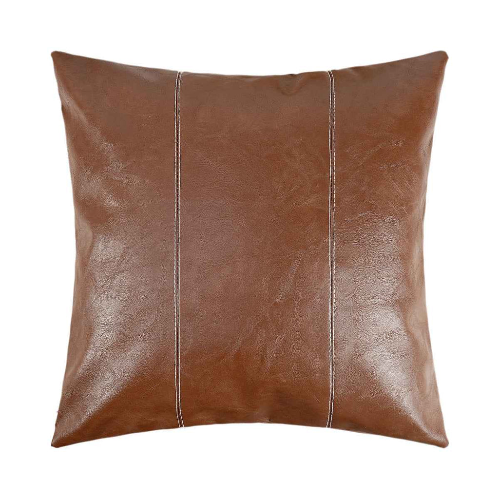 PU Leather Stitching Throw Pillow Cover