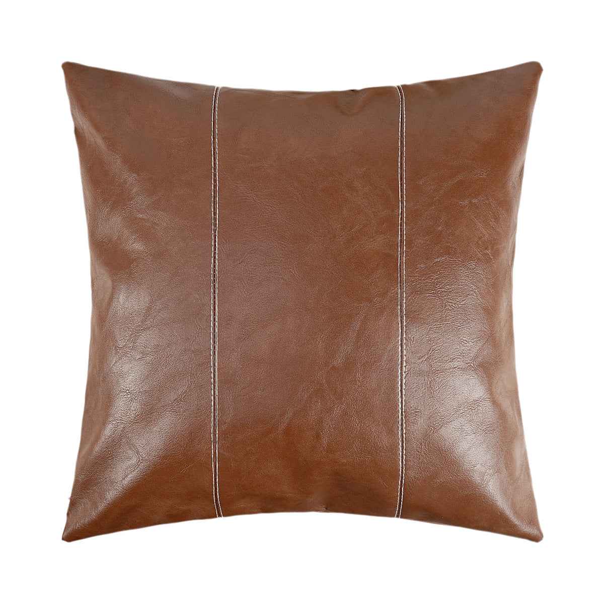 PU Leather Stitching Throw Pillow Cover