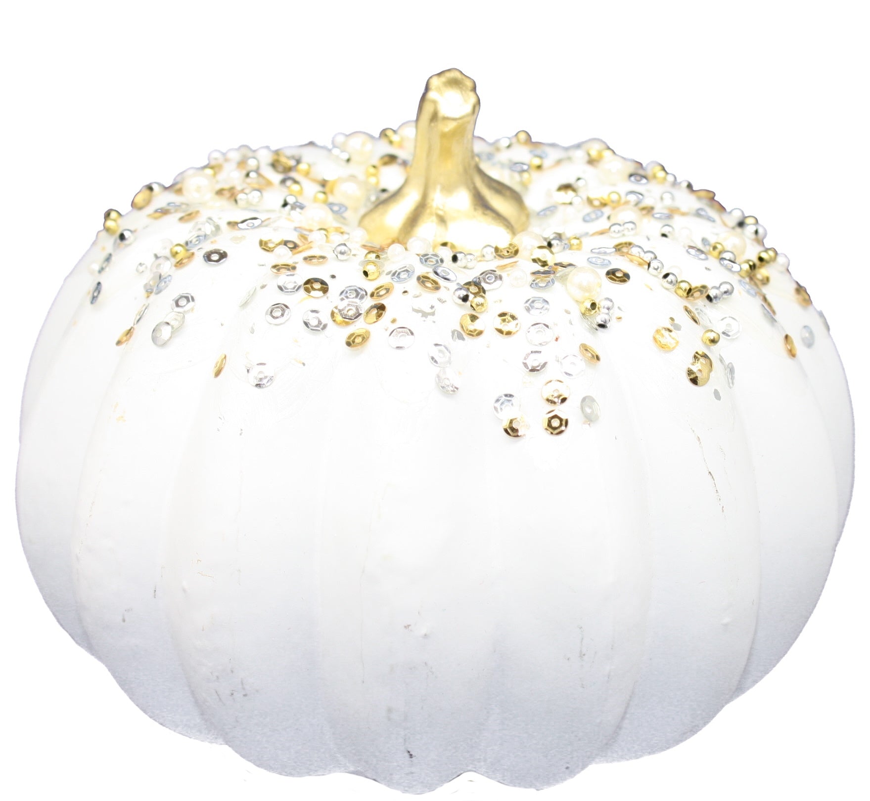 Handblown Glass Harvest Pumpkin with Jewel Accent