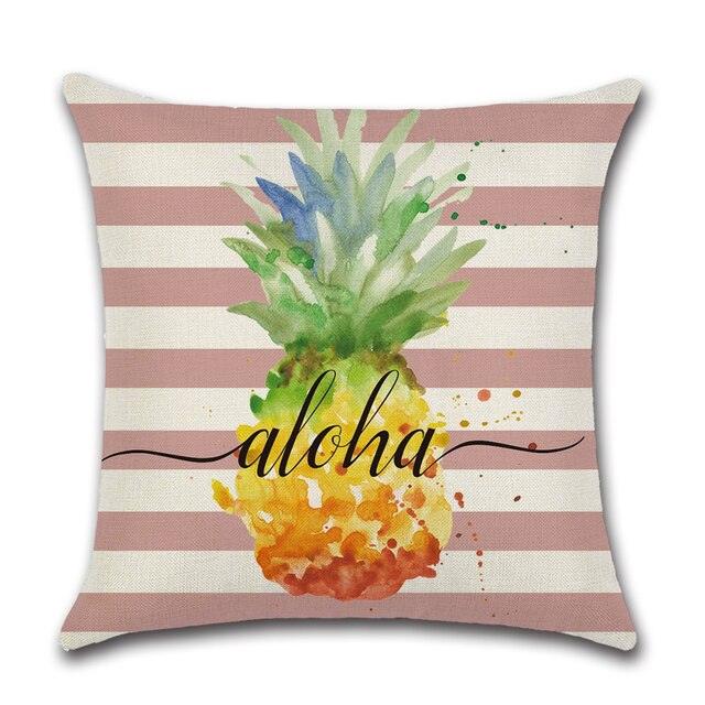 Black & White Plaid Floral Linen Throw Pillow Cover 18x18"