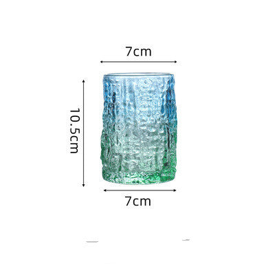 Gradient Tree Pattern Glass Water Cup