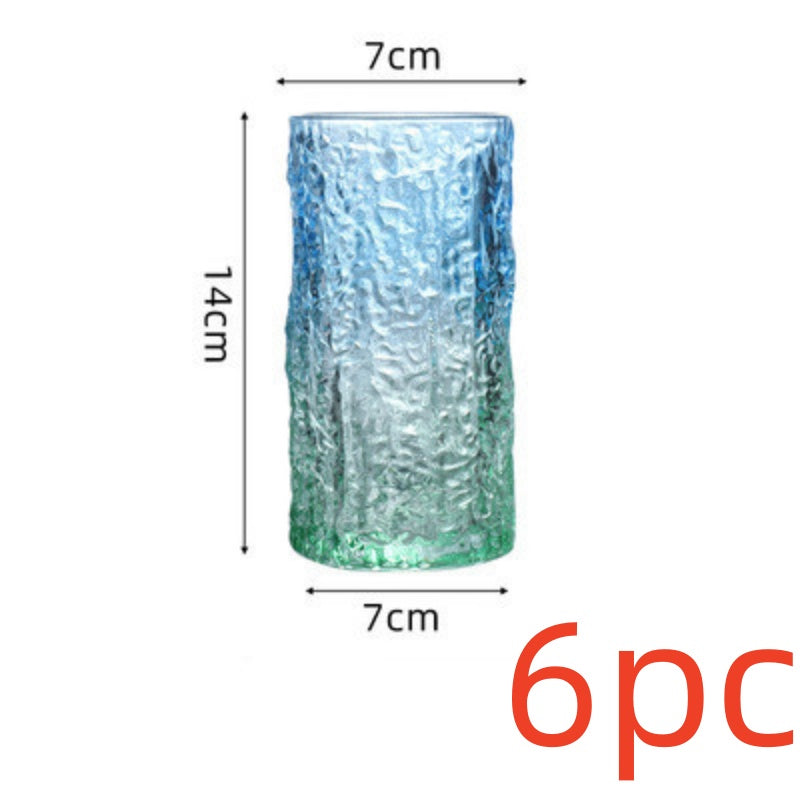 Gradient Tree Pattern Glass Water Cup