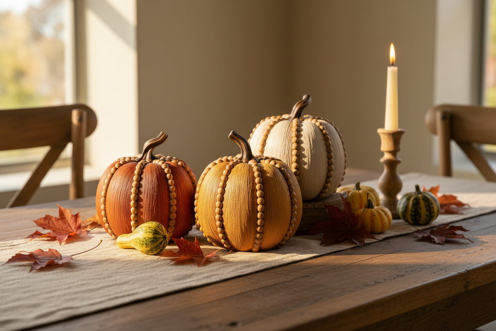 Fall Textured Pumpkin – Lifestyle