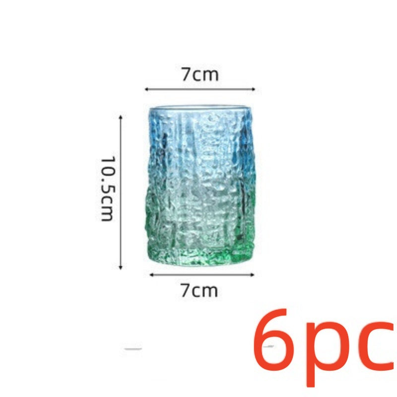 Gradient Tree Pattern Glass Water Cup