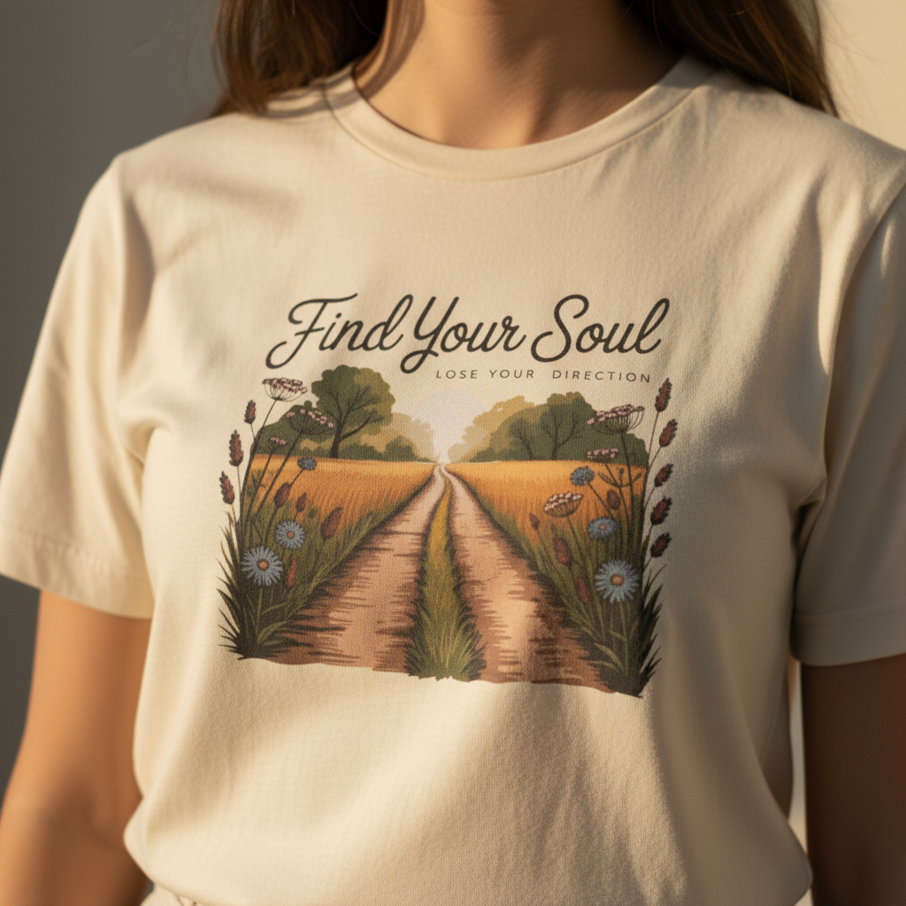Find Your Soul Tee — Woman, Light Tee, Tight Crop