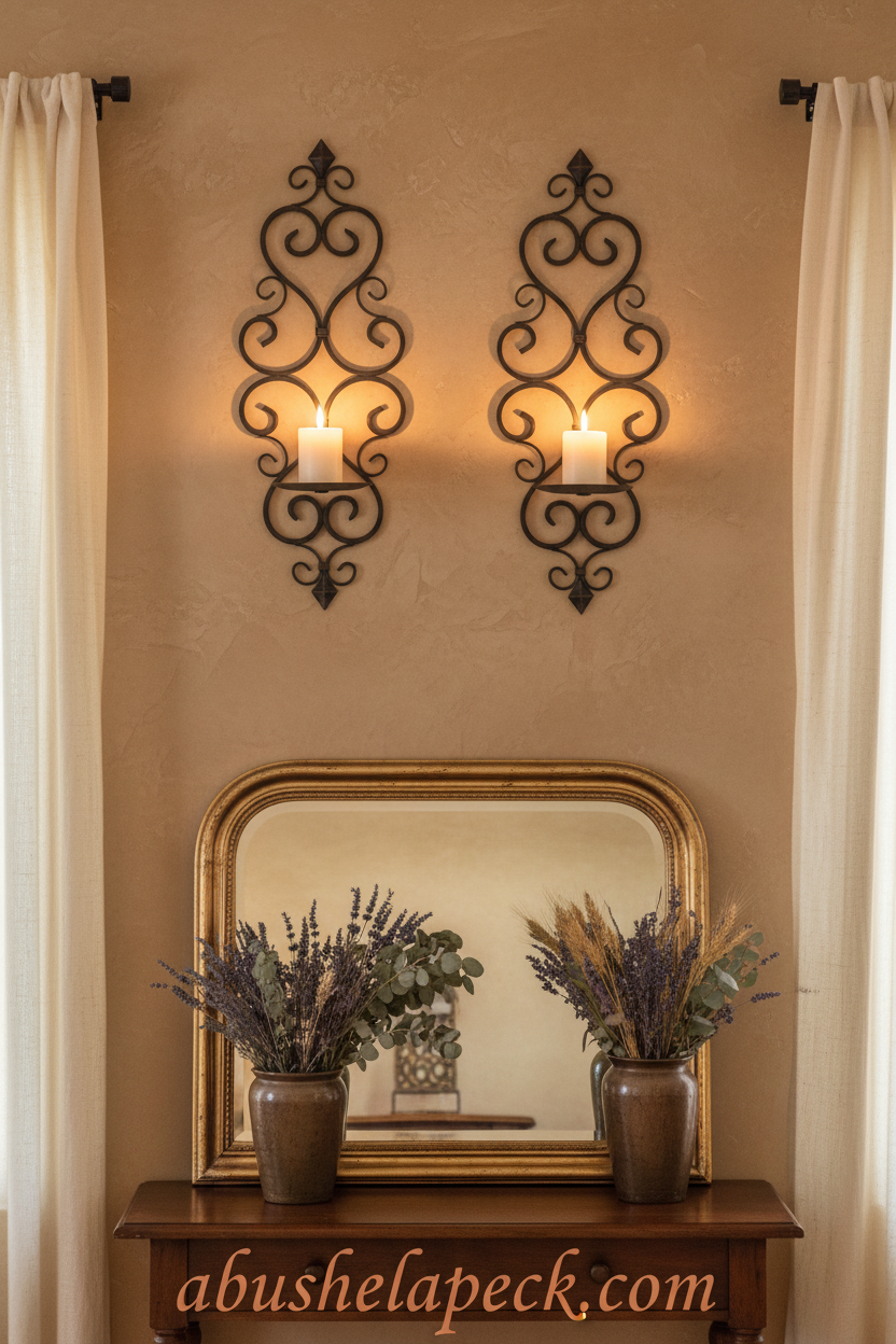 Fleur-de-Lis Wall Sconce Duo