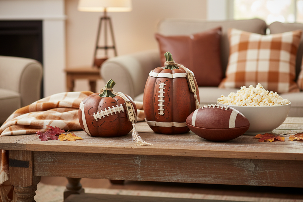 Football Harvest Pumpkin Figurine – Lifestyle