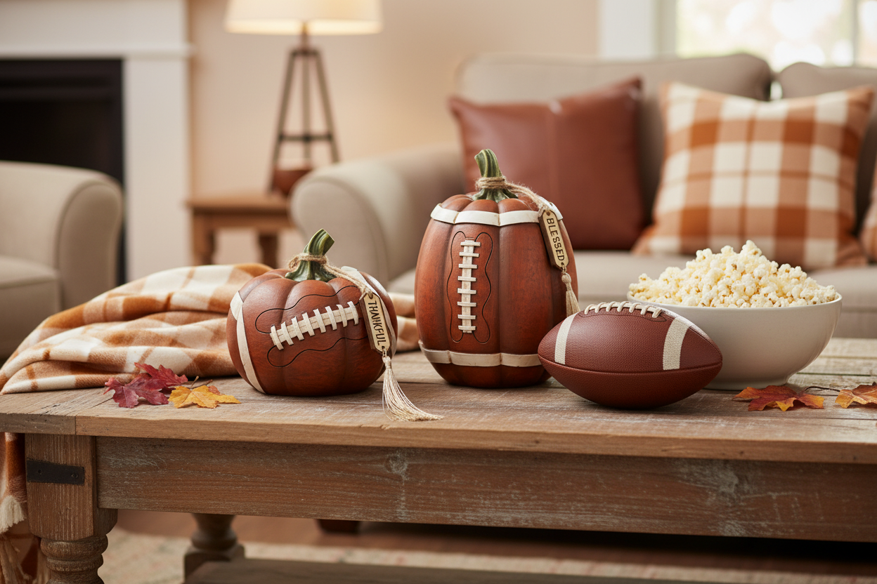 Football Harvest Pumpkin Figurine – Lifestyle