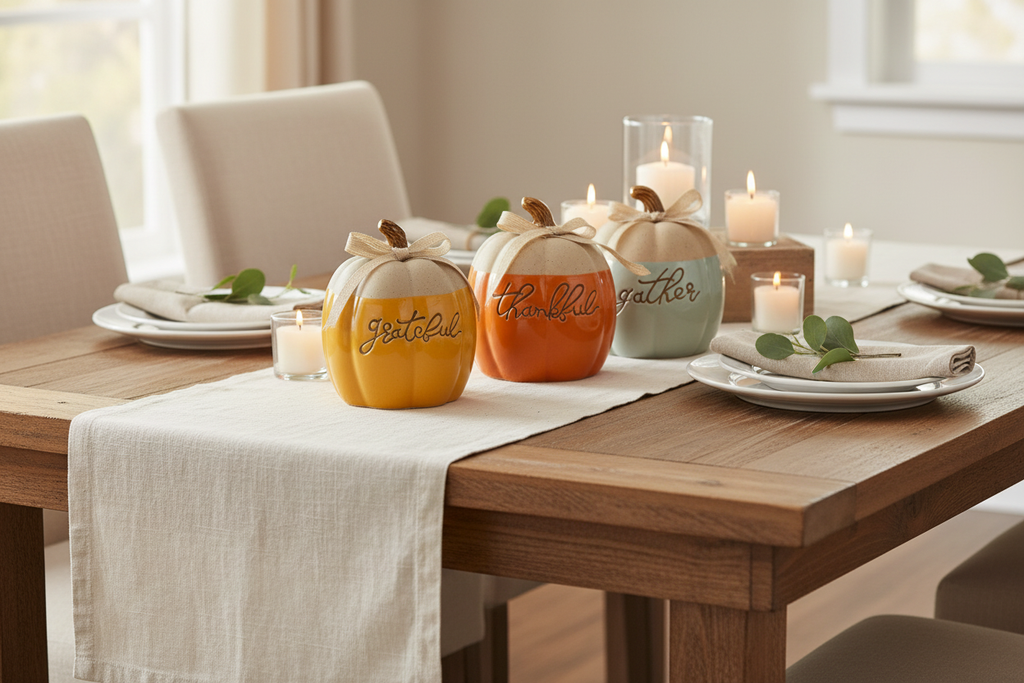 Gratitude Ceramic Pumpkin – Lifestyle