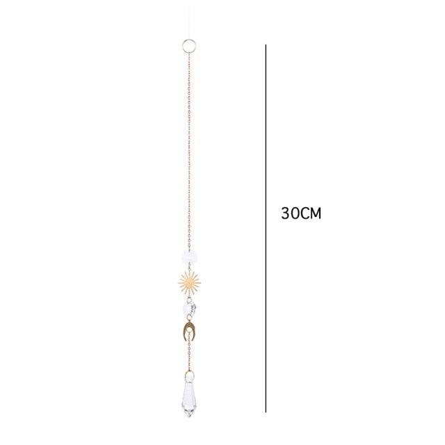 Hanging Crystal Moon Suncatcher