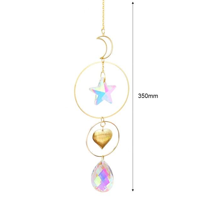 Hanging Crystal Moon Suncatcher