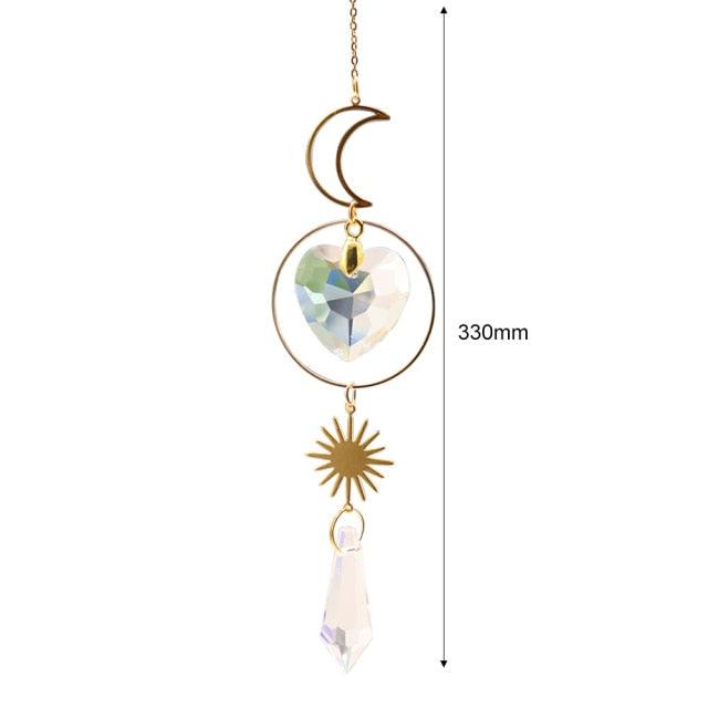 Hanging Crystal Moon Suncatcher