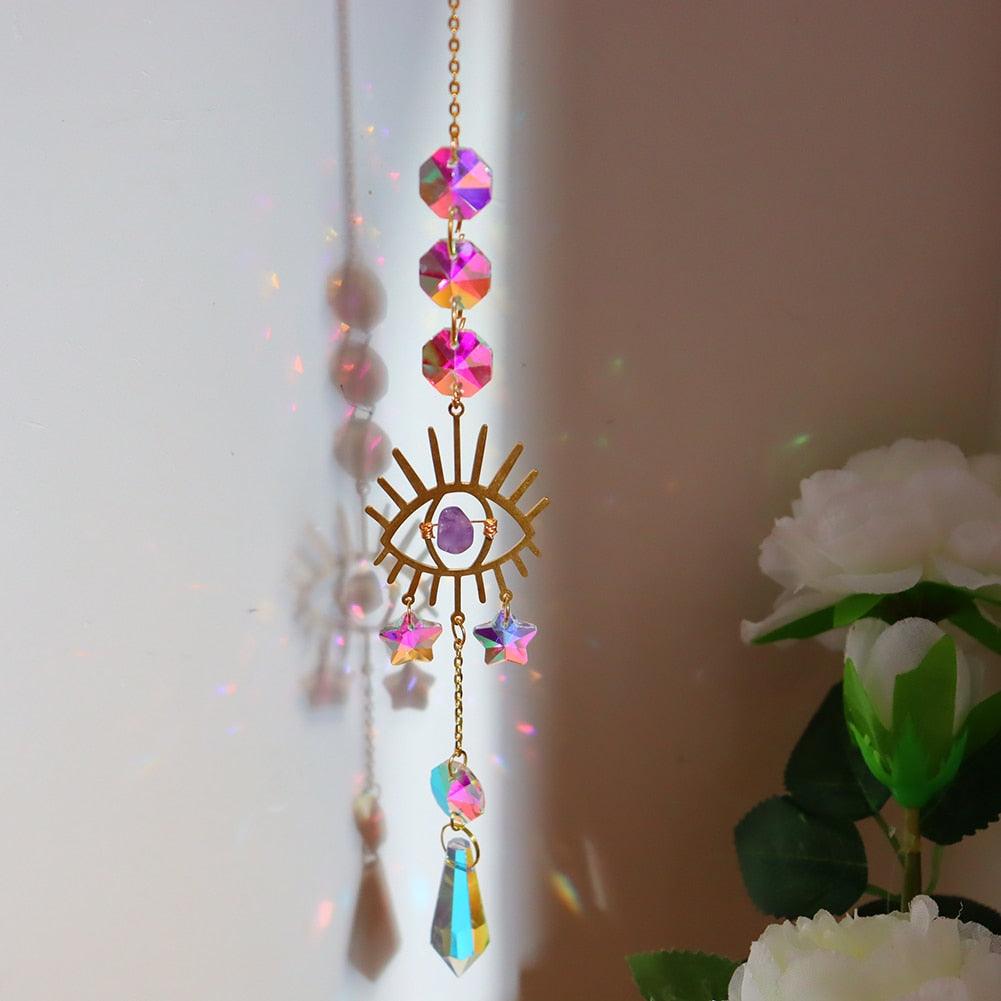 Hanging Crystal Moon Suncatcher