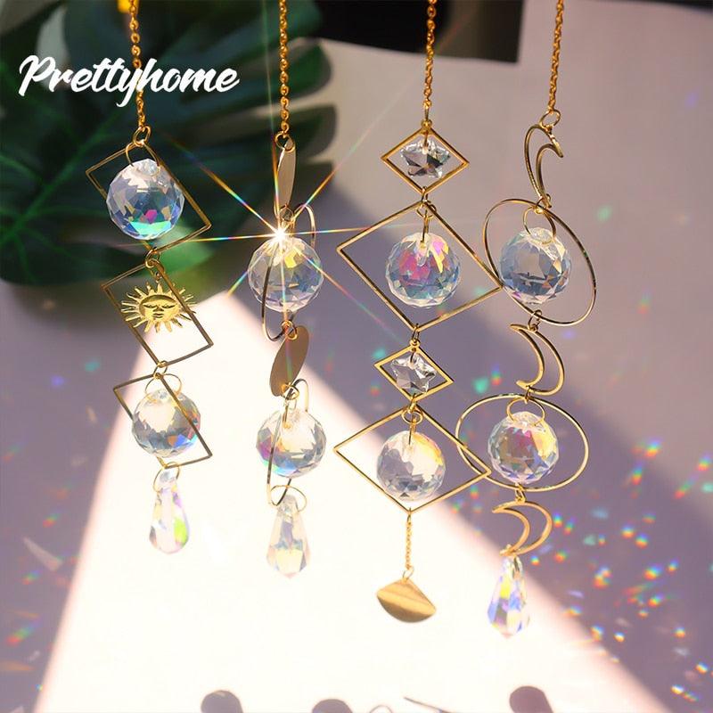 Hanging Crystal Moon Suncatcher