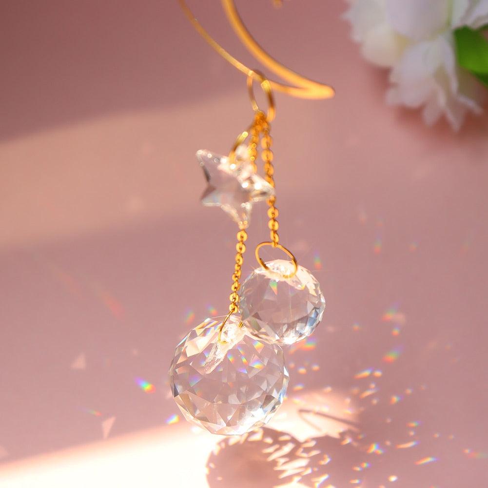 Hanging Crystal Moon Suncatcher