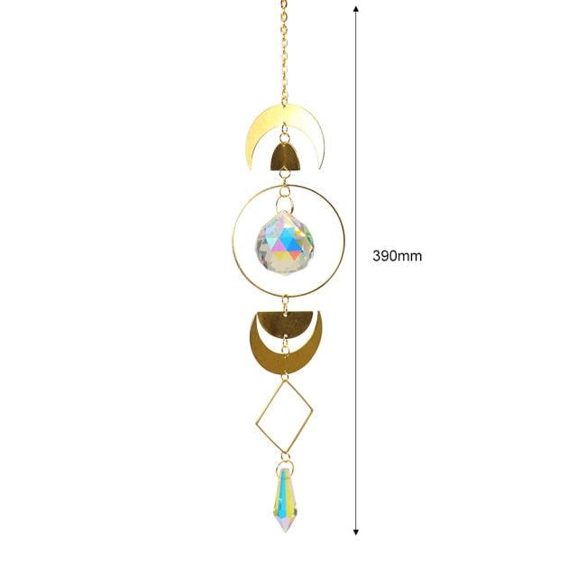 Hanging Crystal Moon Suncatcher