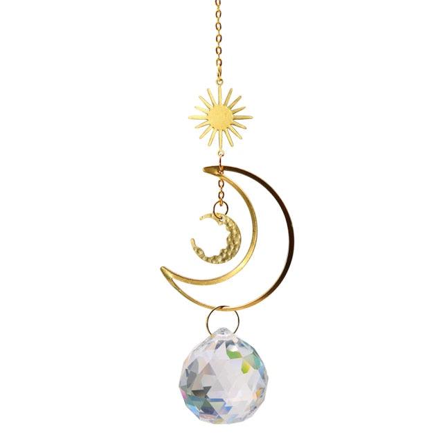 Hanging Crystal Moon Suncatcher