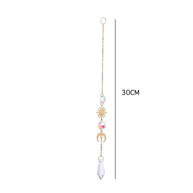 Hanging Crystal Moon Suncatcher