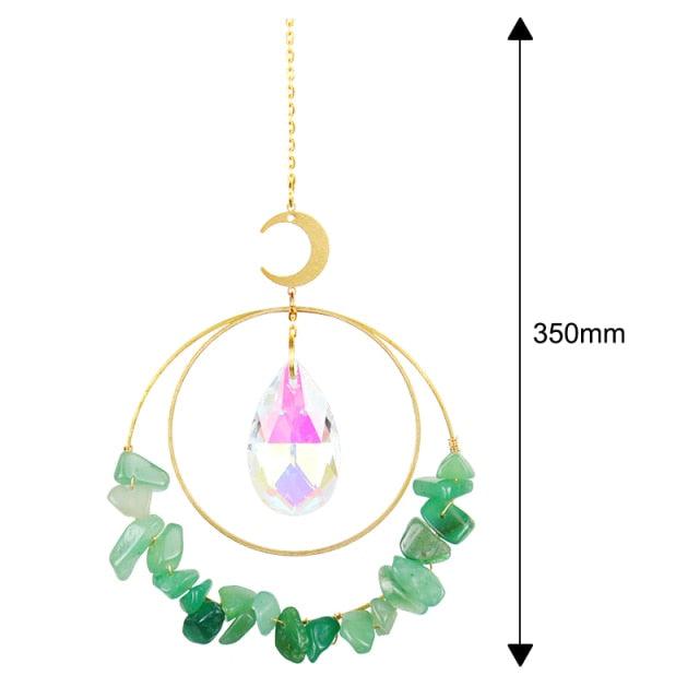 Hanging Crystal Moon Suncatcher