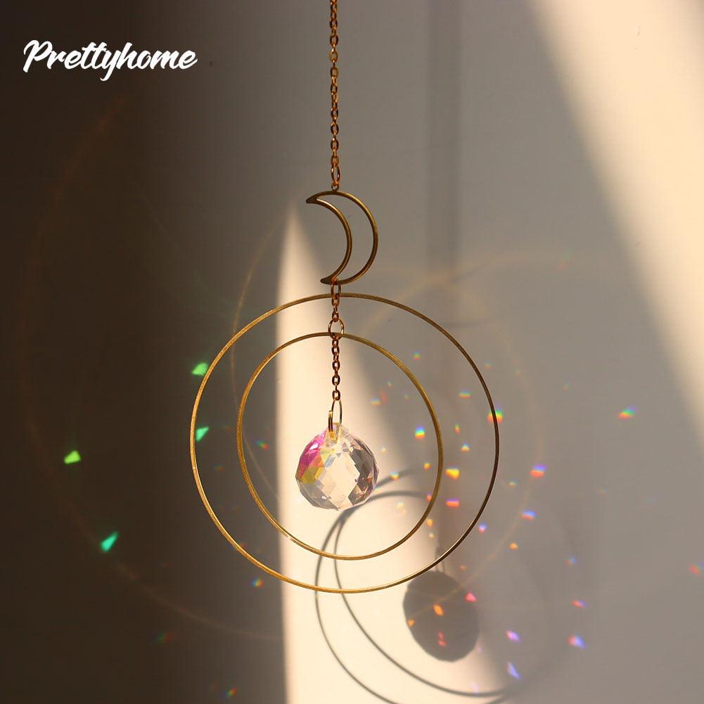 Hanging Crystal Moon Suncatcher