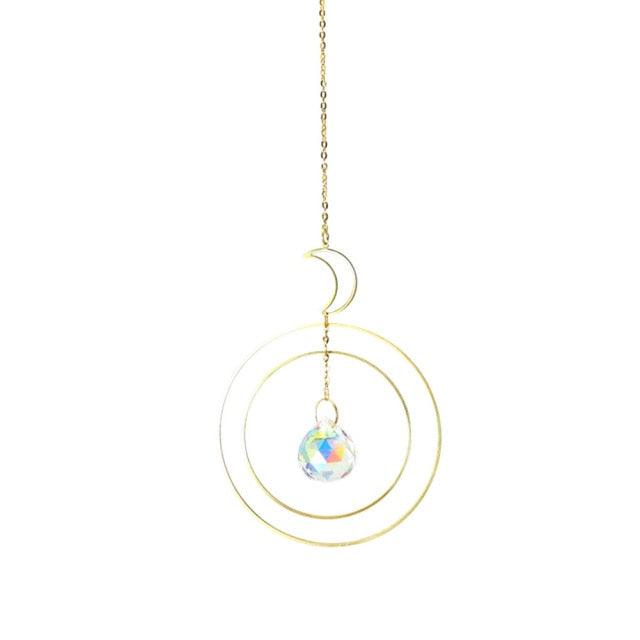 Hanging Crystal Moon Suncatcher