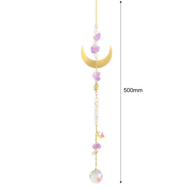 Hanging Crystal Moon Suncatcher