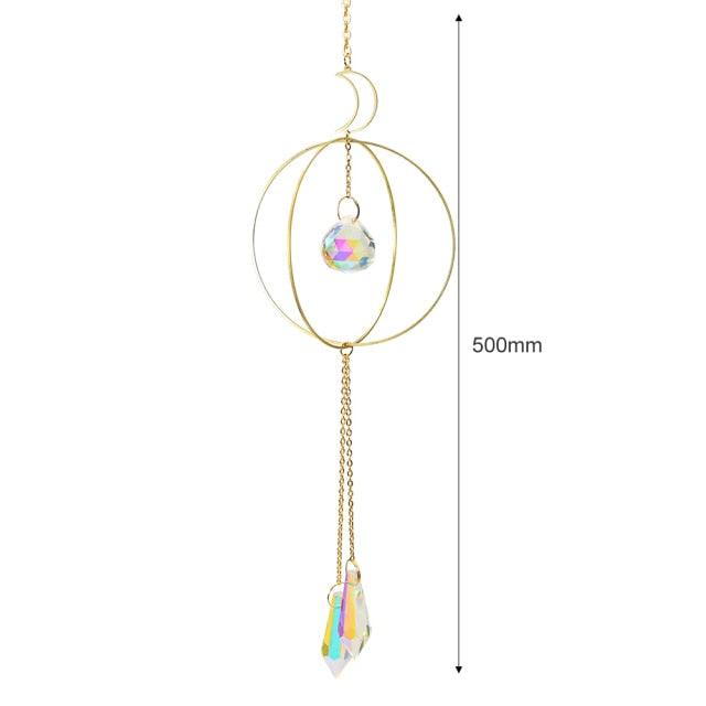 Hanging Crystal Moon Suncatcher