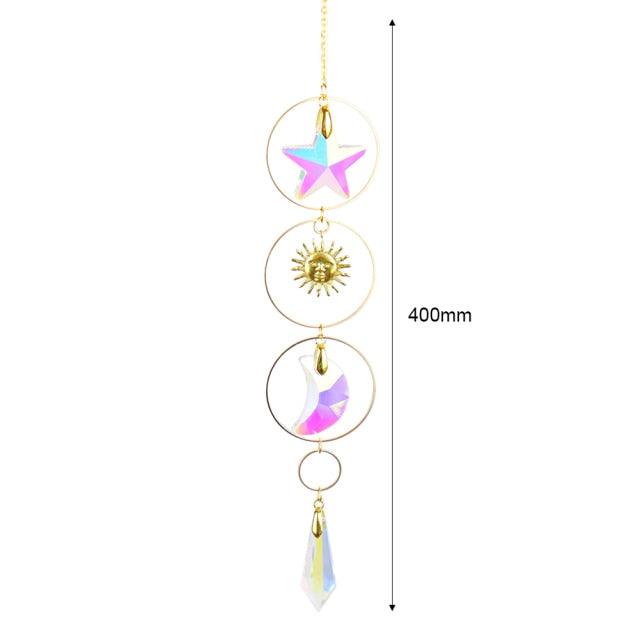 Hanging Crystal Moon Suncatcher