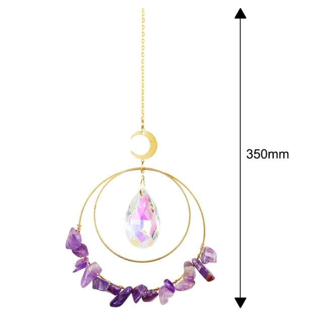 Hanging Crystal Moon Suncatcher
