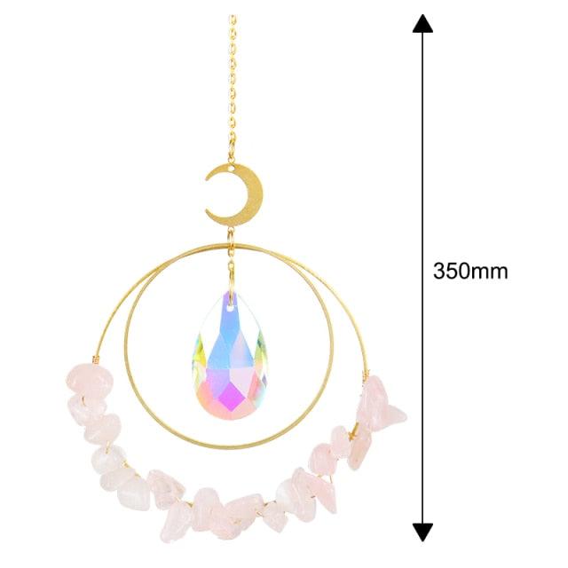 Hanging Crystal Moon Suncatcher