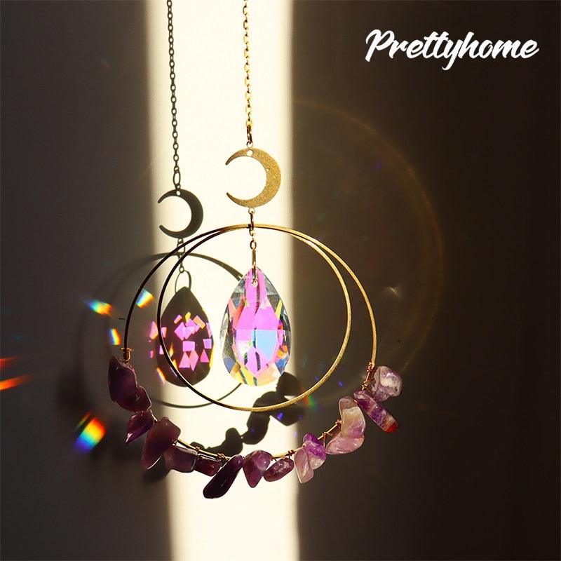Hanging Crystal Moon Suncatcher