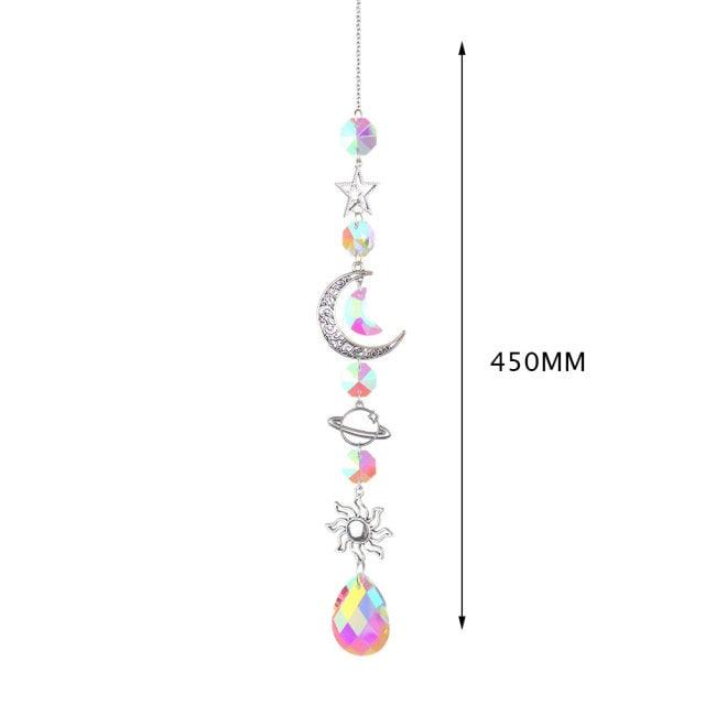 Hanging Crystal Moon Suncatcher