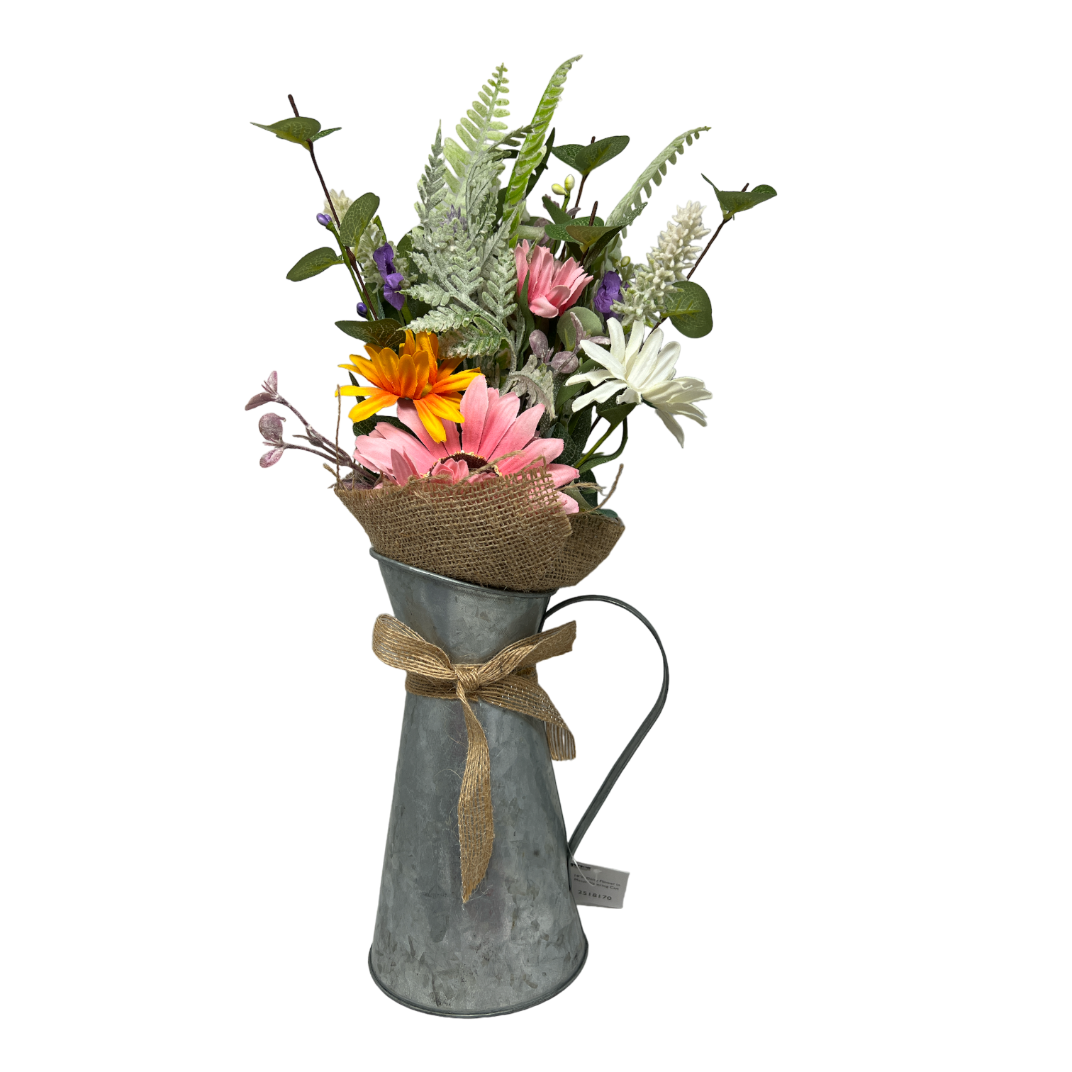 Daisy Flower in Metal Watering Can 18"