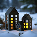 Village Farmhouse Candle Holders – Set of 3