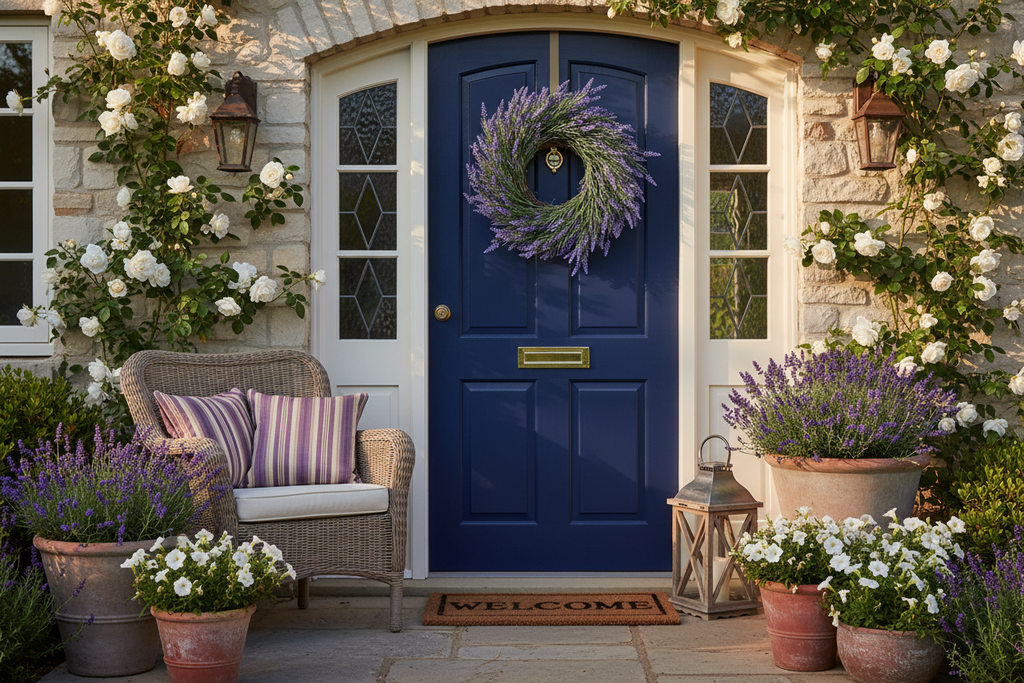 Lavender Wreath - Styled Porch